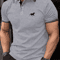 Mens Classic Polo Shirt Short Sleeve Casual Button Lapel Top 2