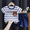 Kids Summer Cotton Clothing Set Cartoon T Shirt And Shorts Outfit 9