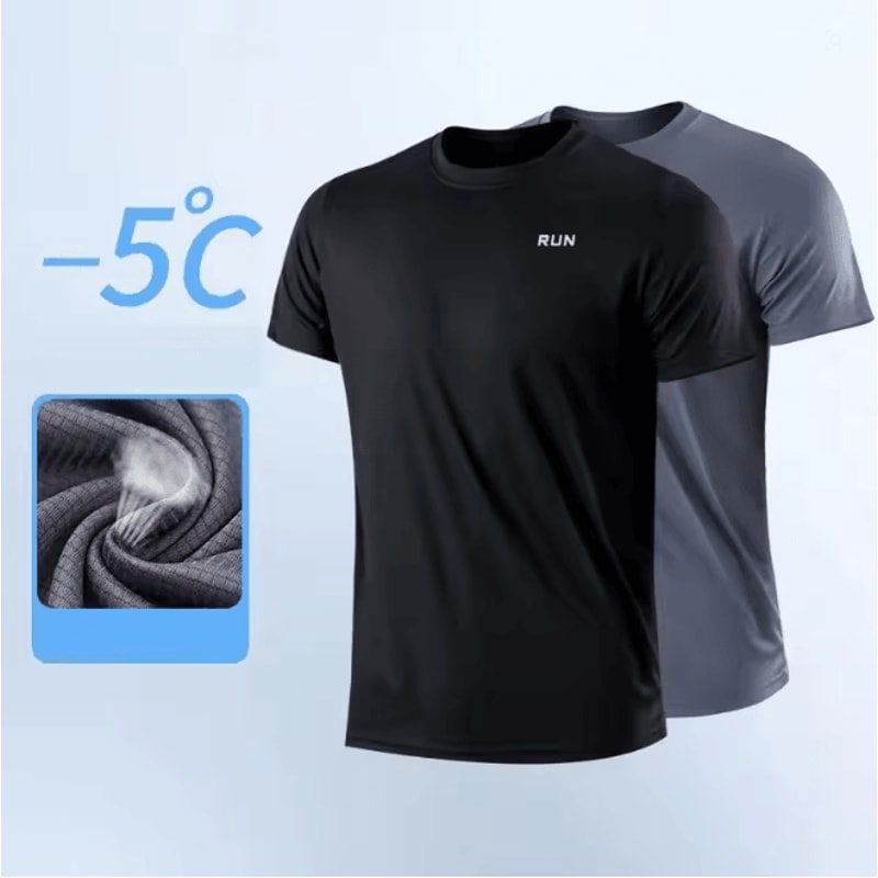 Mens Quick Dry Gym T Shirt Lightweight Moisture Wicking Training Top 1