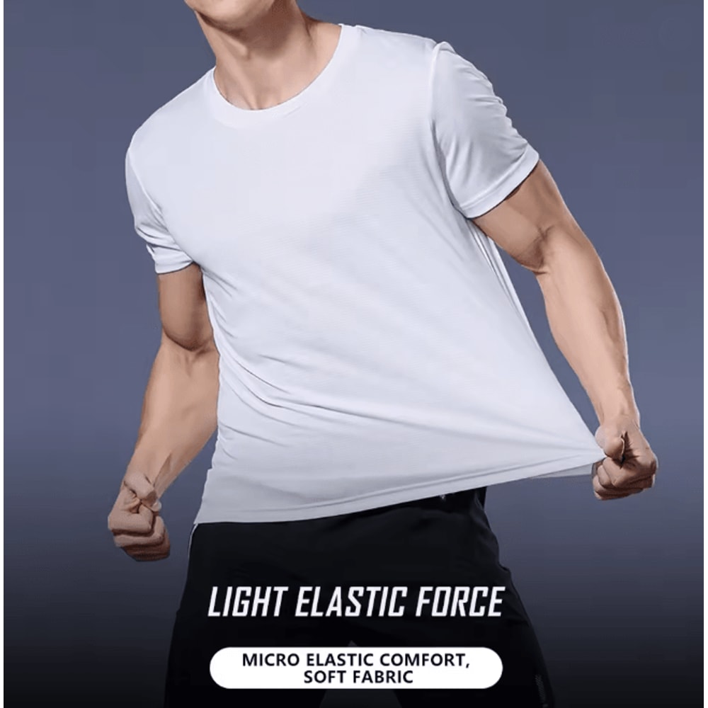 Mens Quick Dry Gym T Shirt Lightweight Moisture Wicking Training Top 2