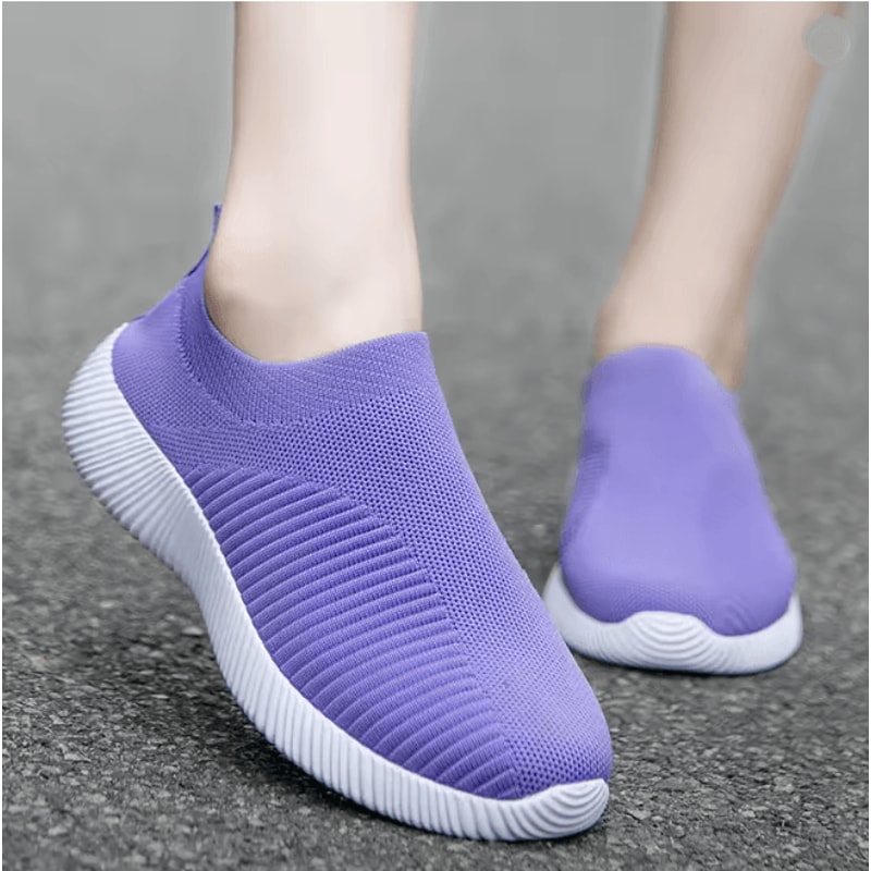 Women Slip On Vulcanized Sneakers Comfortable Walking Loafers 8