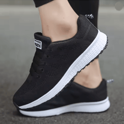 women breathable mesh walking shoes casual flat sneakers