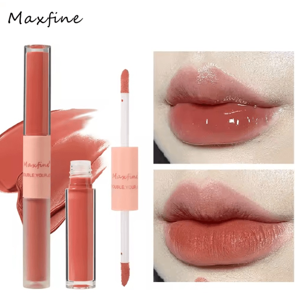 Double End Lip Glaze Gloss And Matte Long Lasting Lip Color 2