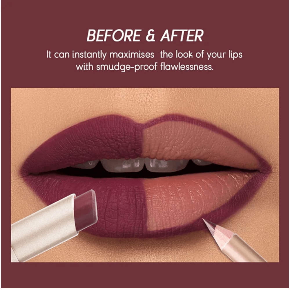 Usha Matte Lipstick And Lip Liner Set Long Lasting Nude And Red Shades 1