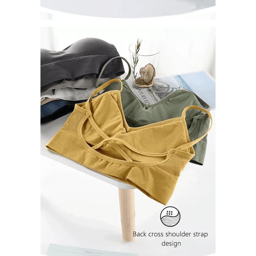 Seamless Tube Sports Bra Push Up Comfort Top For Women 1