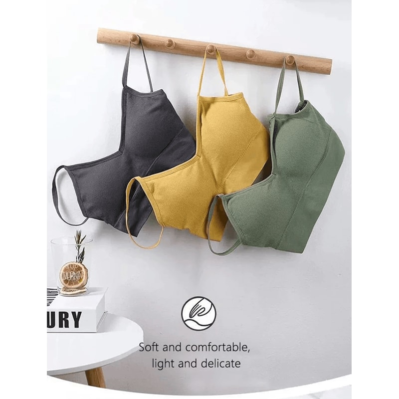 Seamless Tube Sports Bra Push Up Comfort Top For Women 2