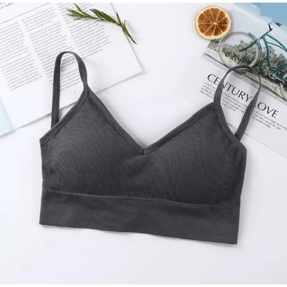 Seamless Tube Sports Bra Push Up Comfort Top For Women 10