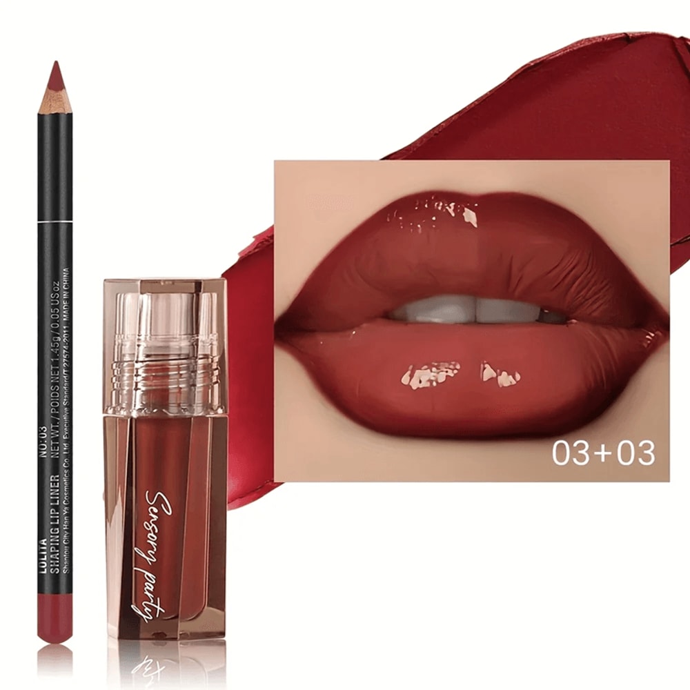Hydrating Lip Gloss And Lip Liner Set Precision Defined Lips 1