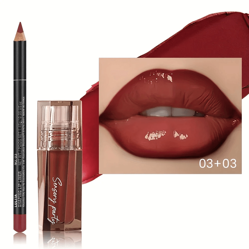 Hydrating Lip Gloss And Lip Liner Set Precision Defined Lips 1