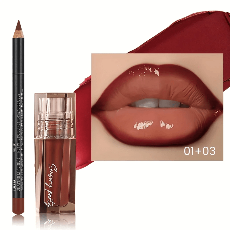 Hydrating Lip Gloss And Lip Liner Set Precision Defined Lips 4