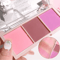 HISYI Three Color Matte Blush Natural Soft Powder Palette 3