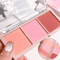 HISYI Three Color Matte Blush Natural Soft Powder Palette 4