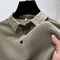 Mens Breathable Business Casual Short Sleeve Polo Shirt Summer Comfort Top 4