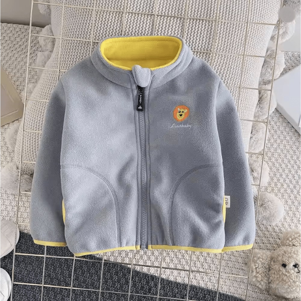 Kids Polar Fleece Hooded Jacket Warm Winter Cardigan Coat 5