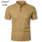 Mens Casual Breathable Short Sleeve Polo Shirt Loose Fit 0