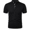 Mens Casual Breathable Short Sleeve Polo Shirt Loose Fit 4