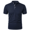 Mens Casual Breathable Short Sleeve Polo Shirt Loose Fit 6