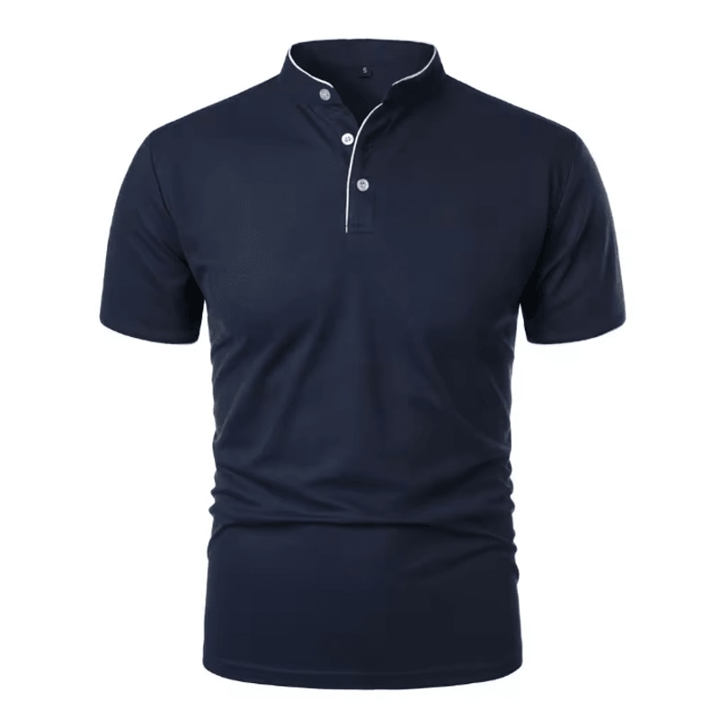 Mens Casual Breathable Short Sleeve Polo Shirt Loose Fit 6