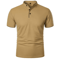 Mens Casual Breathable Short Sleeve Polo Shirt Loose Fit 7