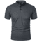 Mens Casual Breathable Short Sleeve Polo Shirt Loose Fit 8