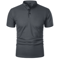 Mens Casual Breathable Short Sleeve Polo Shirt Loose Fit 8