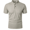 Mens Casual Breathable Short Sleeve Polo Shirt Loose Fit 11