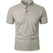 Mens Casual Breathable Short Sleeve Polo Shirt Loose Fit 11