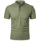 Mens Casual Breathable Short Sleeve Polo Shirt Loose Fit 2