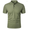 Mens Casual Breathable Short Sleeve Polo Shirt Loose Fit 2