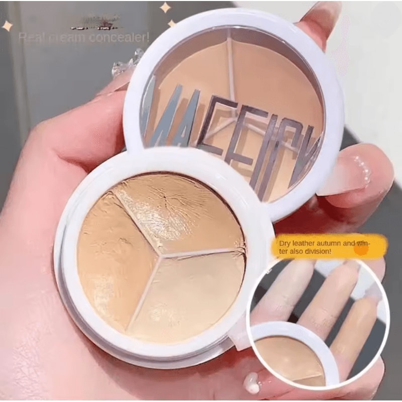 3 Color Concealer Palette Full Coverage Dark Circle Corrector 1