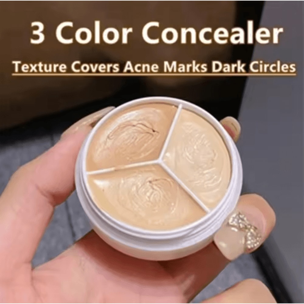 3 Color Concealer Palette Full Coverage Dark Circle Corrector 3