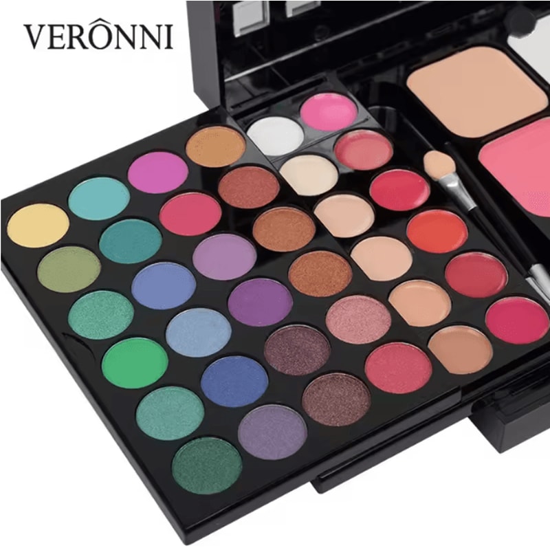 Large Color Glitter Eyeshadow Palette Matte And Shimmer Long Lasting 2