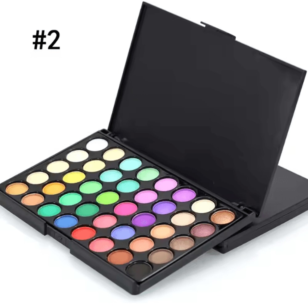 Large Color Glitter Eyeshadow Palette Matte And Shimmer Long Lasting 4