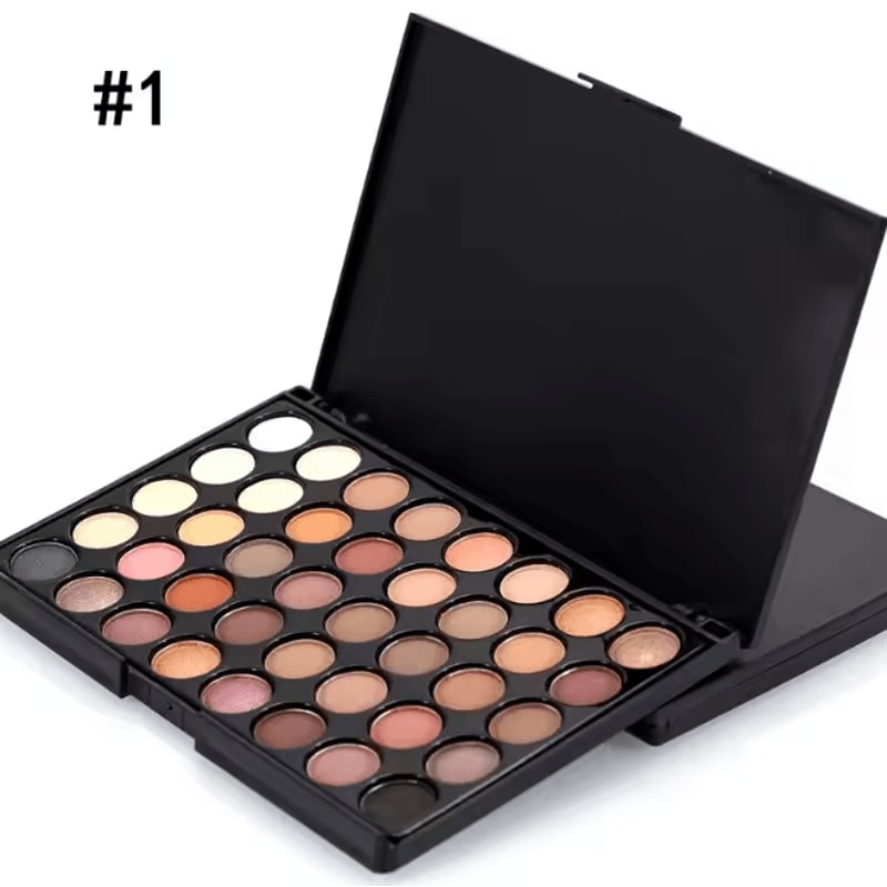 Large Color Glitter Eyeshadow Palette Matte And Shimmer Long Lasting 5