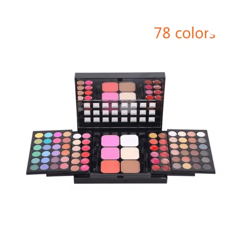 Large Color Glitter Eyeshadow Palette Matte And Shimmer Long Lasting 7