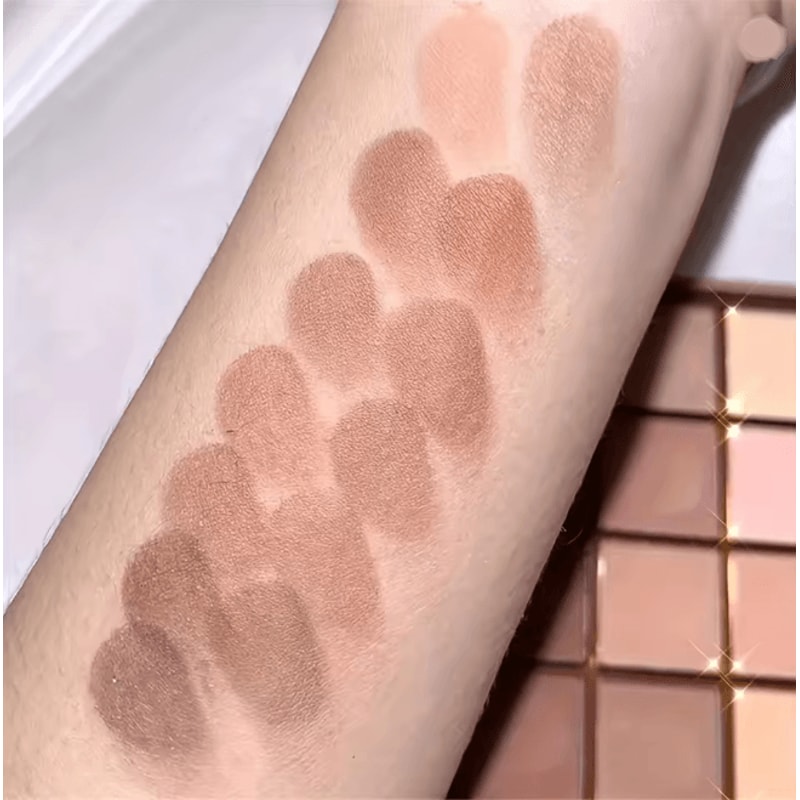 25 Color Neutral Brown Eyeshadow Palette Earth Tone Makeup 2