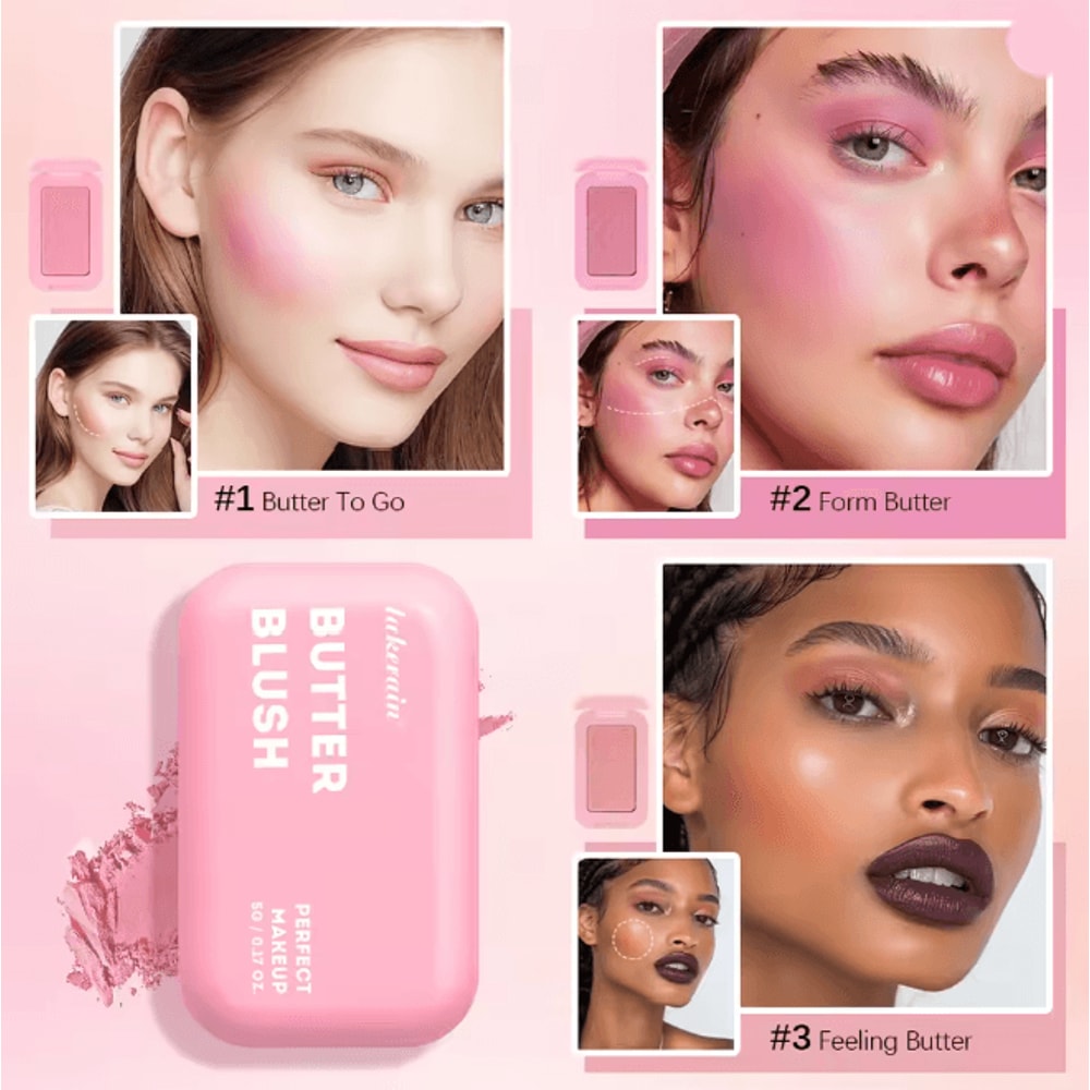 Professional Long Lasting Powder Blush Vegan Formula Natural Finish 3