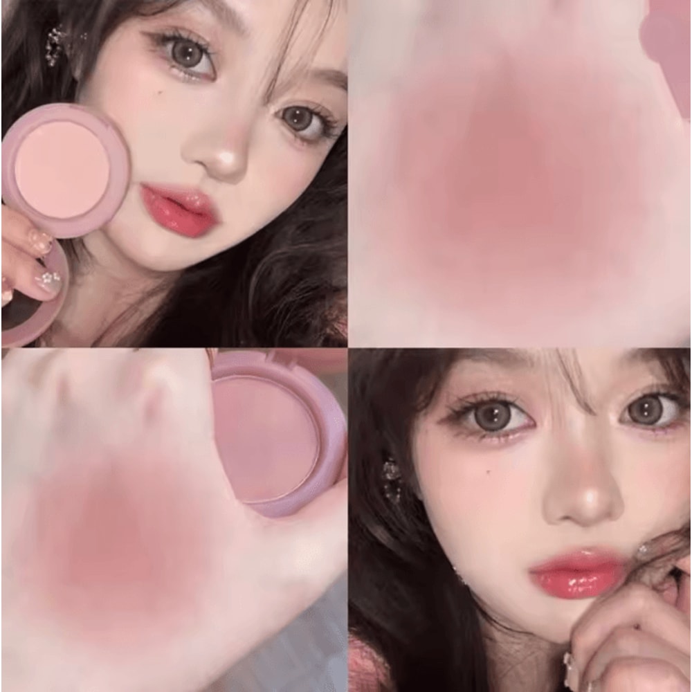 Soft Matte Peach Orange Powder Blush Long Lasting Waterproof 4