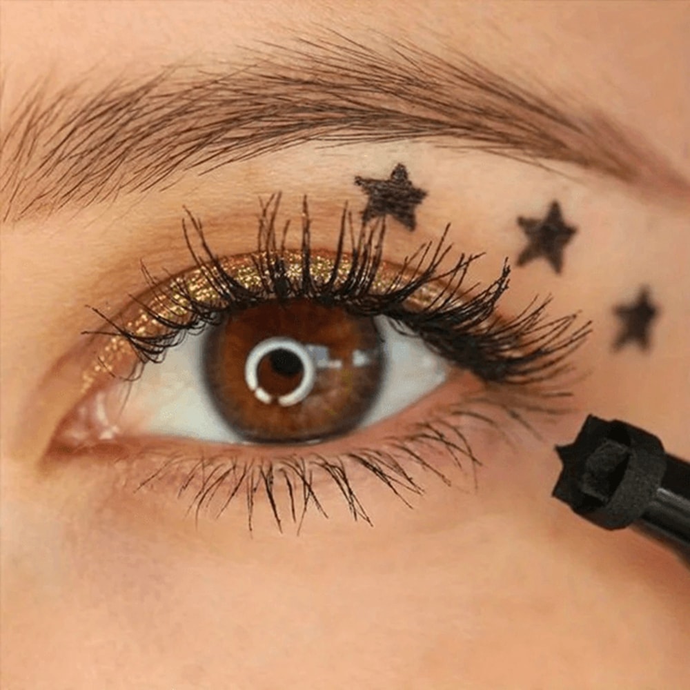 Star Stamp Liquid Eyeliner Waterproof Long Lasting Black 1