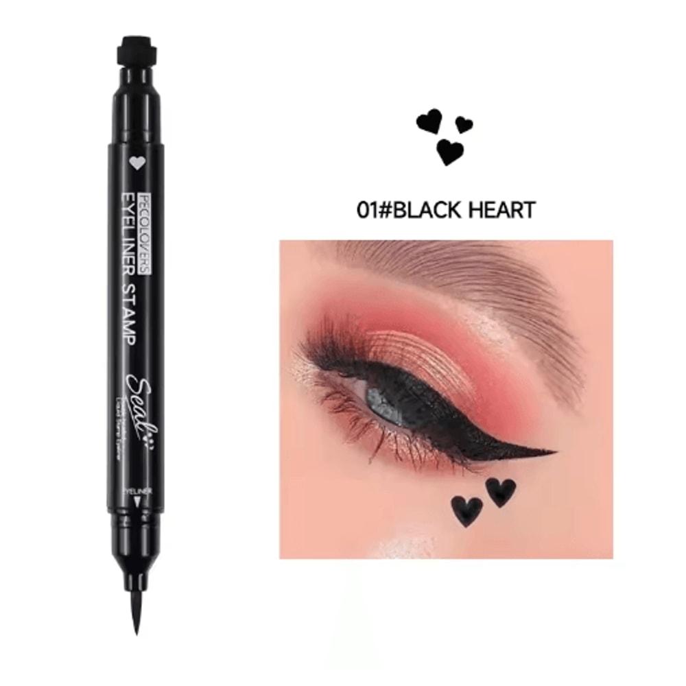 Star Stamp Liquid Eyeliner Waterproof Long Lasting Black 3
