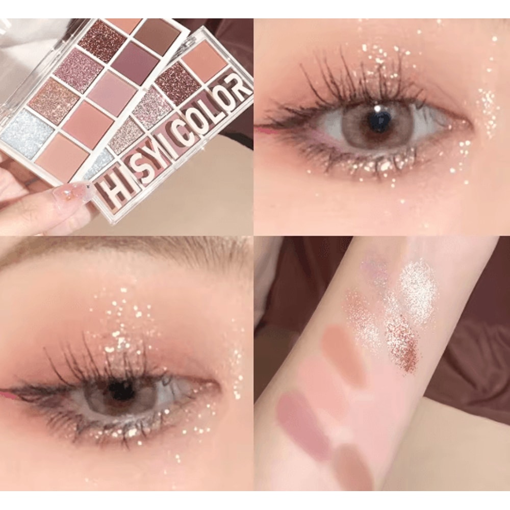 HISYI Star Ten Color Eyeshadow Palette Soft Matte And Pearl Pink Brown 3