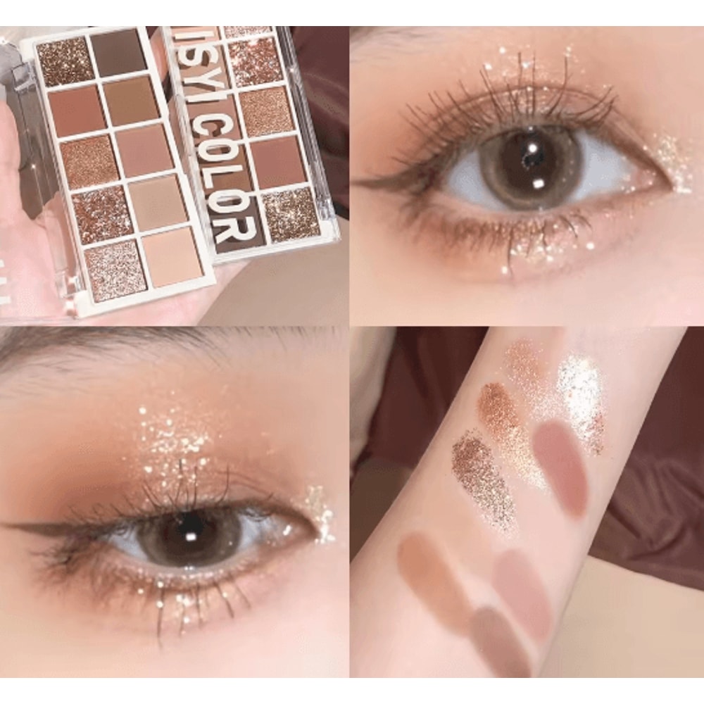 HISYI Star Ten Color Eyeshadow Palette Soft Matte And Pearl Pink Brown 4