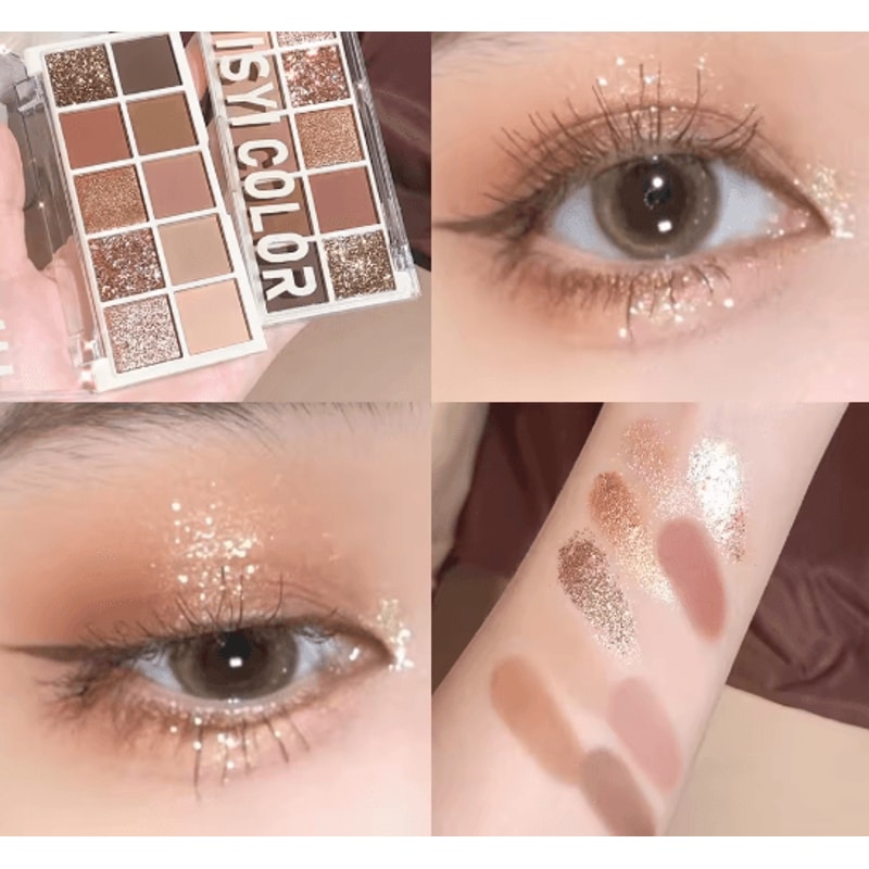 HISYI Star Ten Color Eyeshadow Palette Soft Matte And Pearl Pink Brown 4