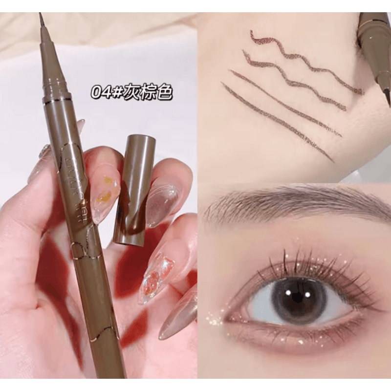 Slim Brown Liquid Eyeliner Waterproof Long Lasting Precision Pen 10