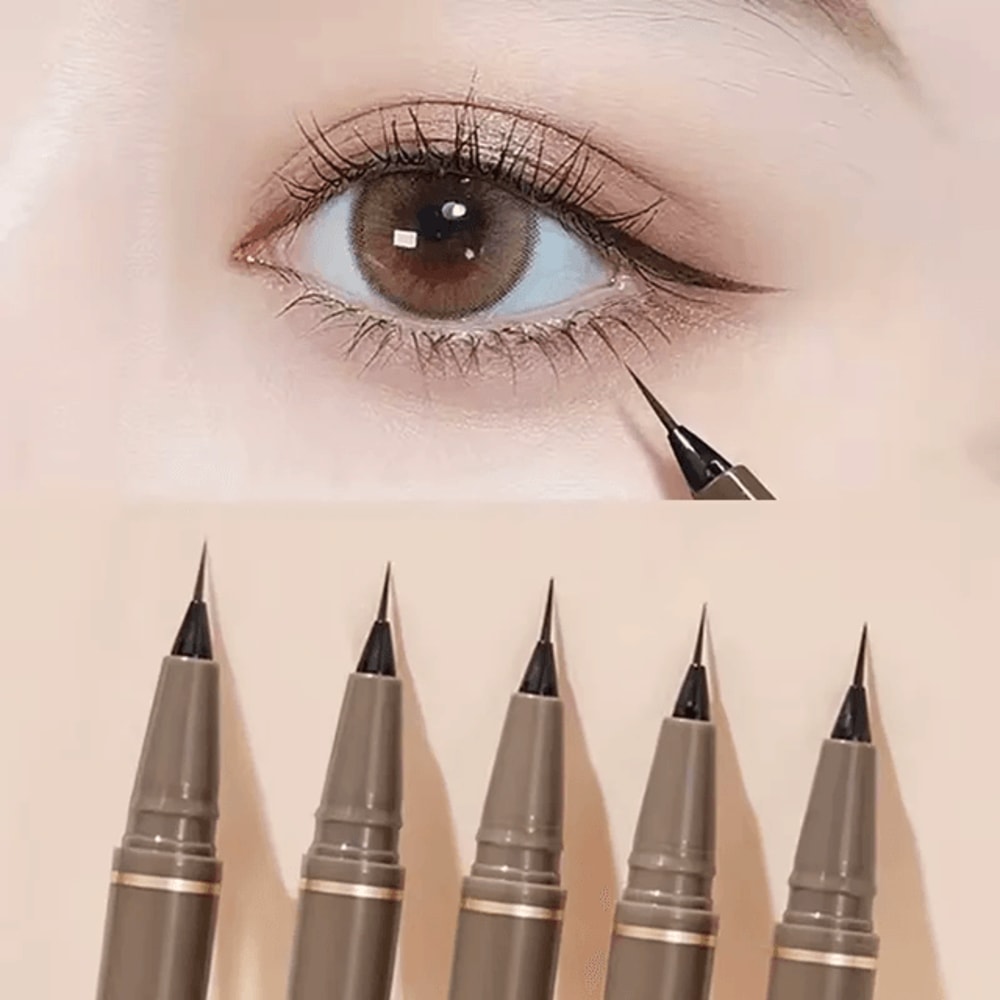 Slim Brown Liquid Eyeliner Waterproof Long Lasting Precision Pen 2