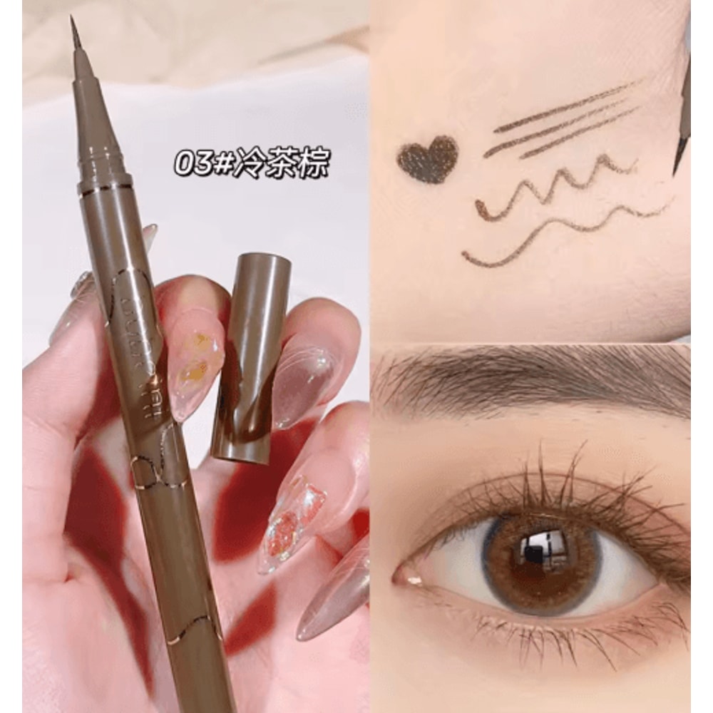 Slim Brown Liquid Eyeliner Waterproof Long Lasting Precision Pen 5