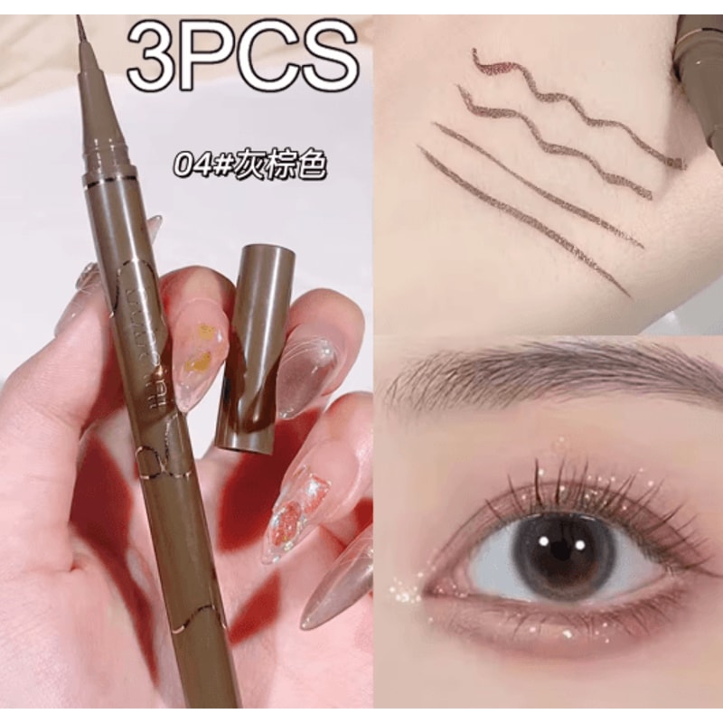 Slim Brown Liquid Eyeliner Waterproof Long Lasting Precision Pen 7