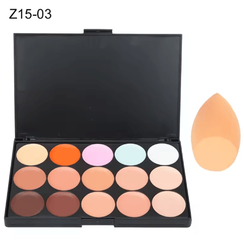 15 Color Professional Concealer Palette Full Coverage Cream Contour 9