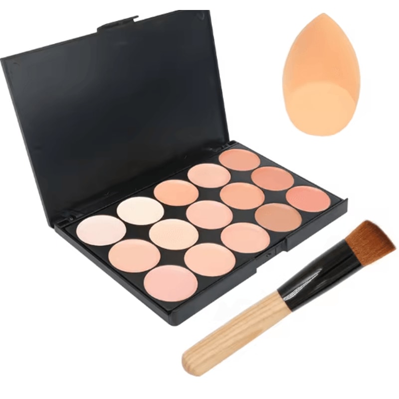 15 Color Professional Concealer Palette Full Coverage Cream Contour 13