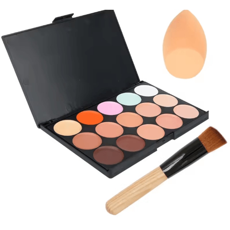 15 Color Professional Concealer Palette Full Coverage Cream Contour 14